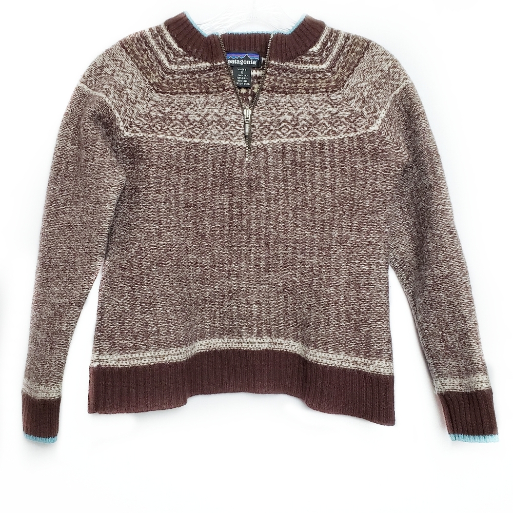 Patagonia Wool 1/4 Zip Pullover Sweater